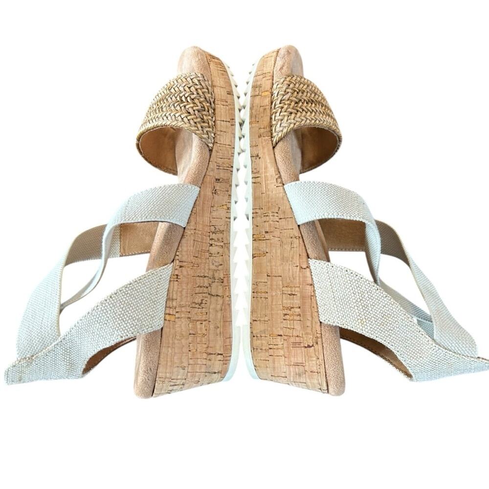 Easy Spirit  Lorena Woven Strappy Cork Wedge Comfort Sandals  Slip On 6.5 - Picture 7 of 9